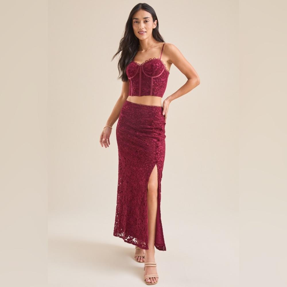 NWT Nelzin Lace Midi Skirt